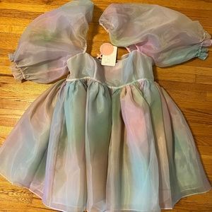 NWT SELKIE RAINBOW PUFF DRESS